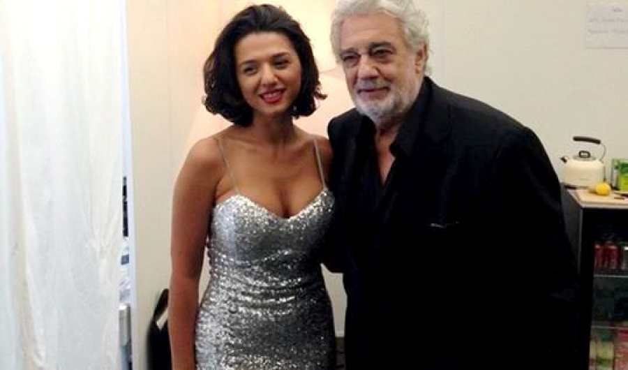 Khatia Buniatishvili with Placido Domingo at iTunes festival -  GeorgianJournal